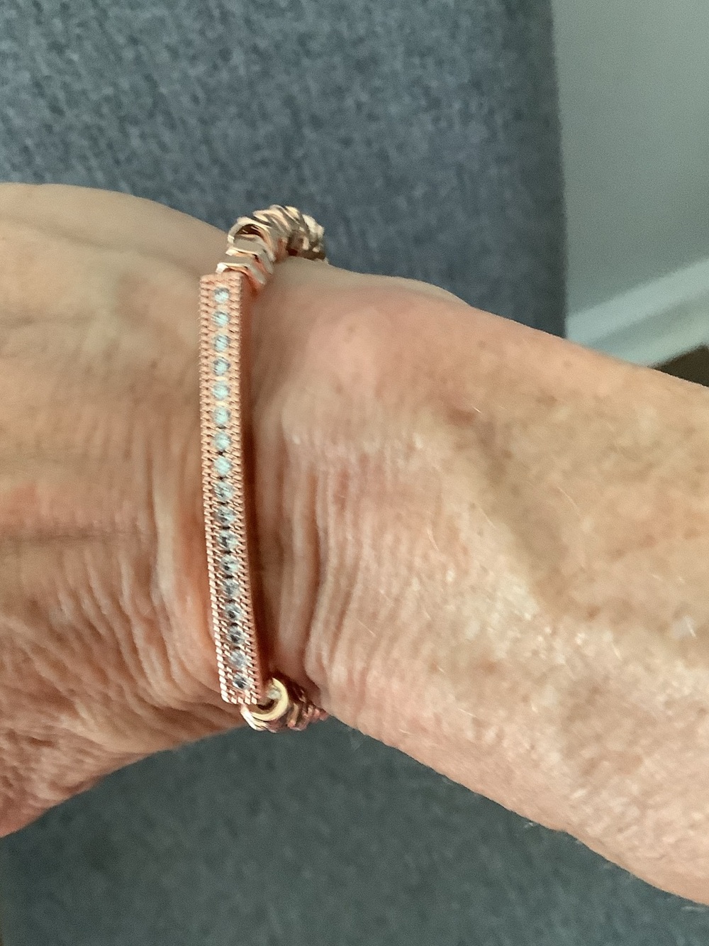 Park Lane Rose Gold Crystal Bar Bracelet